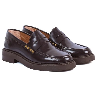 Mocassin femme marron franges AB-113-3-M Andrea Bruni Mocassin femme marron franges AB-113-3-M Andrea Bruni