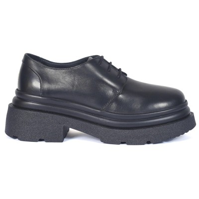 DERBIES FEMME CUIR NOIR