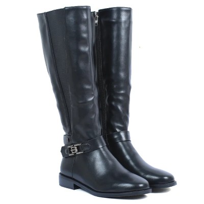 Bottes femme noires à boucle élégante TRENDS SHOES SG2026-84-N