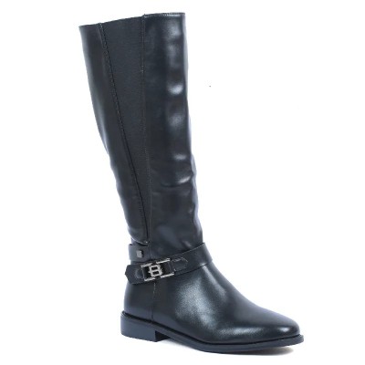 Bottes femme noires à boucle élégante TRENDS SHOES SG2026-84-N