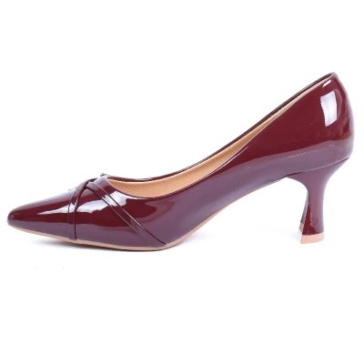 Escarpins femme vernis bordeaux avec détail métallique TRENDS SHOES SG2026-64-VBX