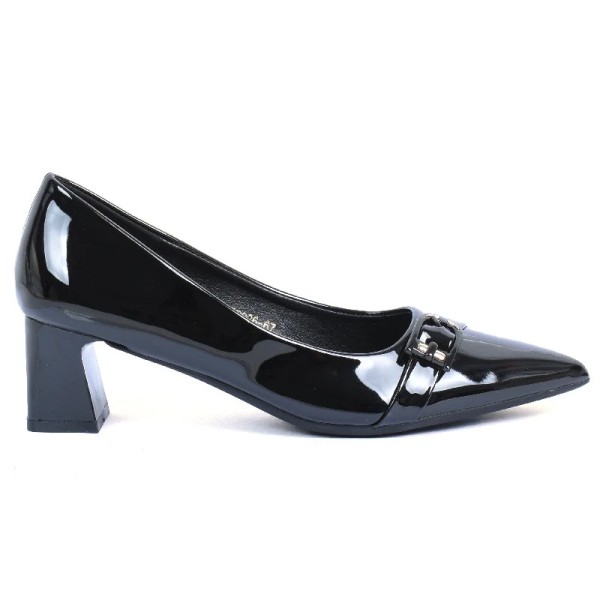 ESCARPINS FEMME VERNIS À TALON CARRÉ