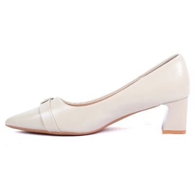 Escarpins femme beige à petit talon avec boucle chic TRENDS SHOES SG2026-68-BG