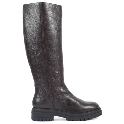 BOTTE FEMME CUIR MARRON