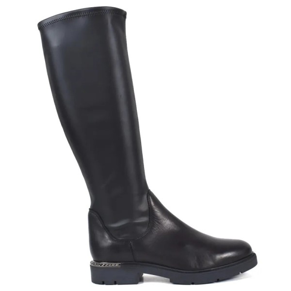 BOTTE FEMME CUIR NOIR