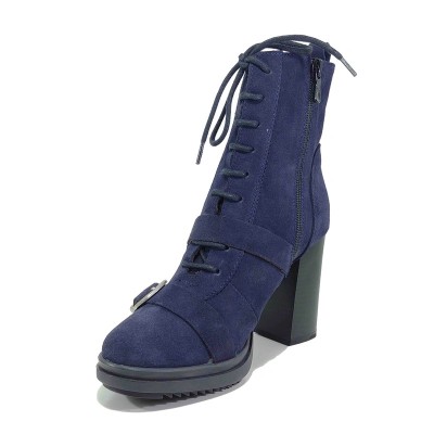 BOTTINE FEMME DAIM BLEU MARINE