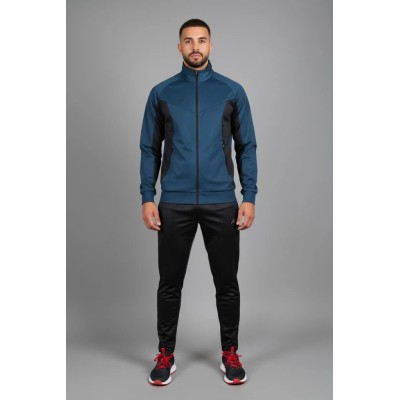 Survêtement homme bleu pétrole en satin AUSLESE Réf 805-BLP