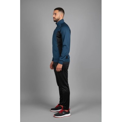 Survêtement homme bleu pétrole en satin AUSLESE Réf 805-BLP