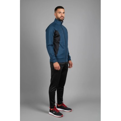 Survêtement homme bleu pétrole en satin AUSLESE Réf 805-BLP