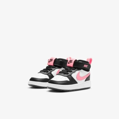 Nike Court Borough Mid 2 pour enfant Noir Blanc Réf CD7784-005