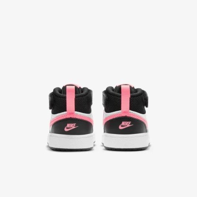 Nike Court Borough Mid 2 pour enfant Noir Blanc Réf CD7784-005