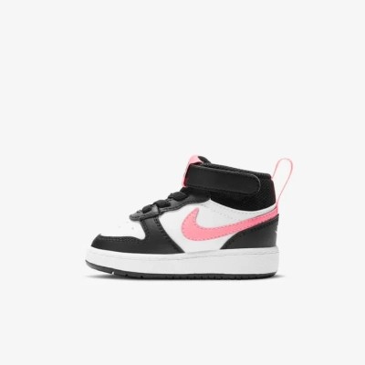 Nike Court Borough Mid 2 pour enfant Noir Blanc Réf CD7784-005