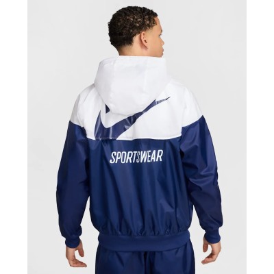 Veste Nike Windrunner blanche et bleue Réf HJ2040-100