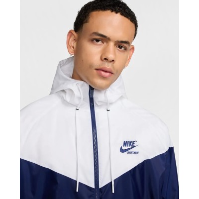 Veste Nike Windrunner blanche et bleue Réf HJ2040-100