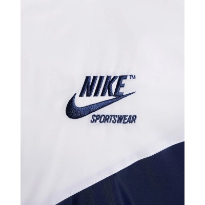 Veste Nike Windrunner blanche et bleue Réf HJ2040-100