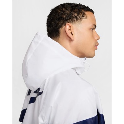 Veste Nike Windrunner blanche et bleue Réf HJ2040-100