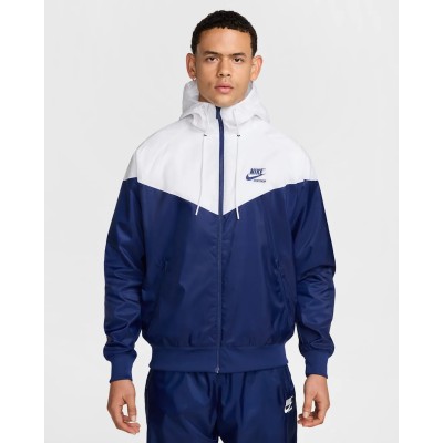 Veste Nike Windrunner blanche et bleue Réf HJ2040-100