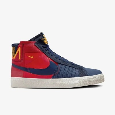 Nike Zoom Blazer Mid rouge or blanc bleu Réf FD5113-600