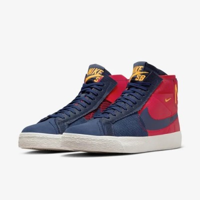 Nike Zoom Blazer Mid rouge or blanc bleu Réf FD5113-600