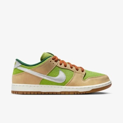 Nike SB Dunk Low sésame poire sapin argent métallique Réf FQ7585-200
