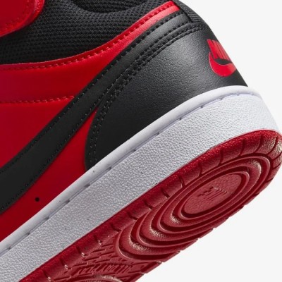Nike Court Borough Mid 2 rouge universitaire blanc noir Réf CD7782-602
