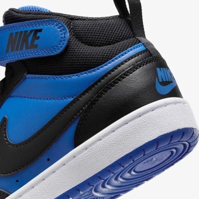 Nike Court Borough Mid 2 bleu roi blanc noir Réf CD7782-404