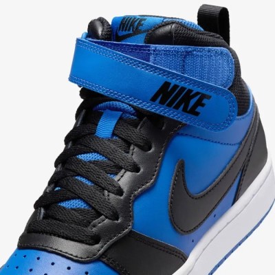 Nike Court Borough Mid 2 bleu roi blanc noir Réf CD7782-404