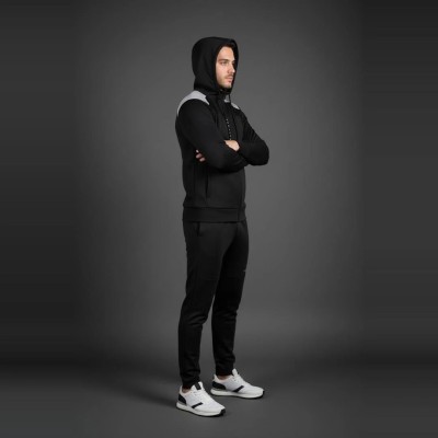 Survêtement homme noir avec capuche RS-639-N