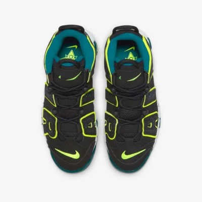 Nike Air More Uptempo noir bleu sarcelle jade volt Réf DZ2809-001