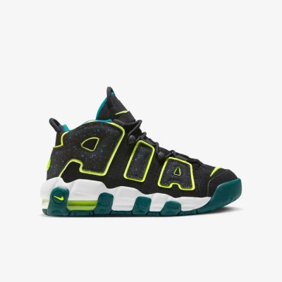 Nike Air More Uptempo noir bleu sarcelle jade volt Réf DZ2809-001