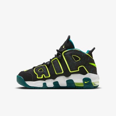 Nike Air More Uptempo noir bleu sarcelle jade volt Réf DZ2809-001