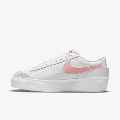 Nike Blazer Low Platform blanc sommet noir glaçage rose Réf DJ0292-103