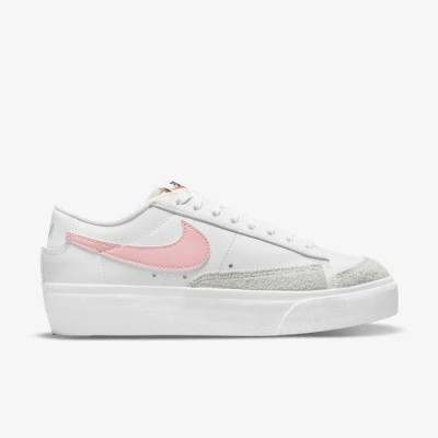 Nike Blazer Low Platform blanc sommet noir glaçage rose Réf DJ0292-103