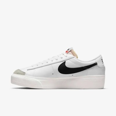 Nike Blazer Low Platform blanc bleu voile orange équipe noir Réf DJ0292-101