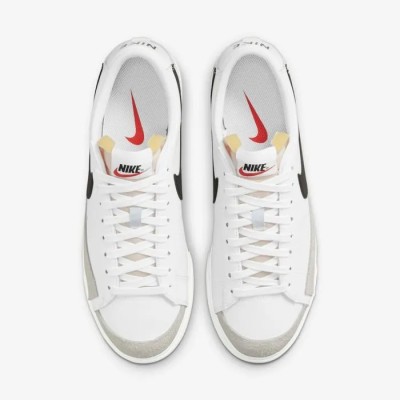 Nike Blazer Low Platform blanc bleu voile orange équipe noir Réf DJ0292-101