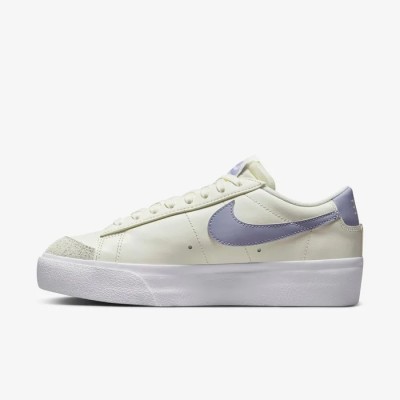 Nike Blazer Low Platform blanc bleu voile orange équipe noir Réf DJ0292-101