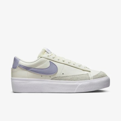 Nike Blazer Low Platform blanc bleu voile orange équipe noir Réf DJ0292-101