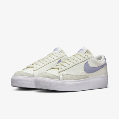 Nike Blazer Low Platform blanc bleu voile orange équipe noir Réf DJ0292-101