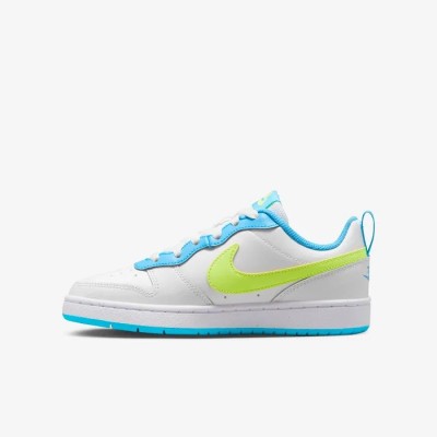 Nike Court Borough Low 2 blanc sommet bleu baltique volt Réf BQ5448-122