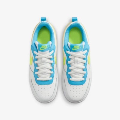 Nike Court Borough Low 2 blanc sommet bleu baltique volt Réf BQ5448-122